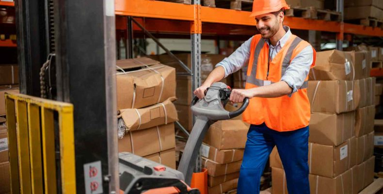 pallet jack with weight scale